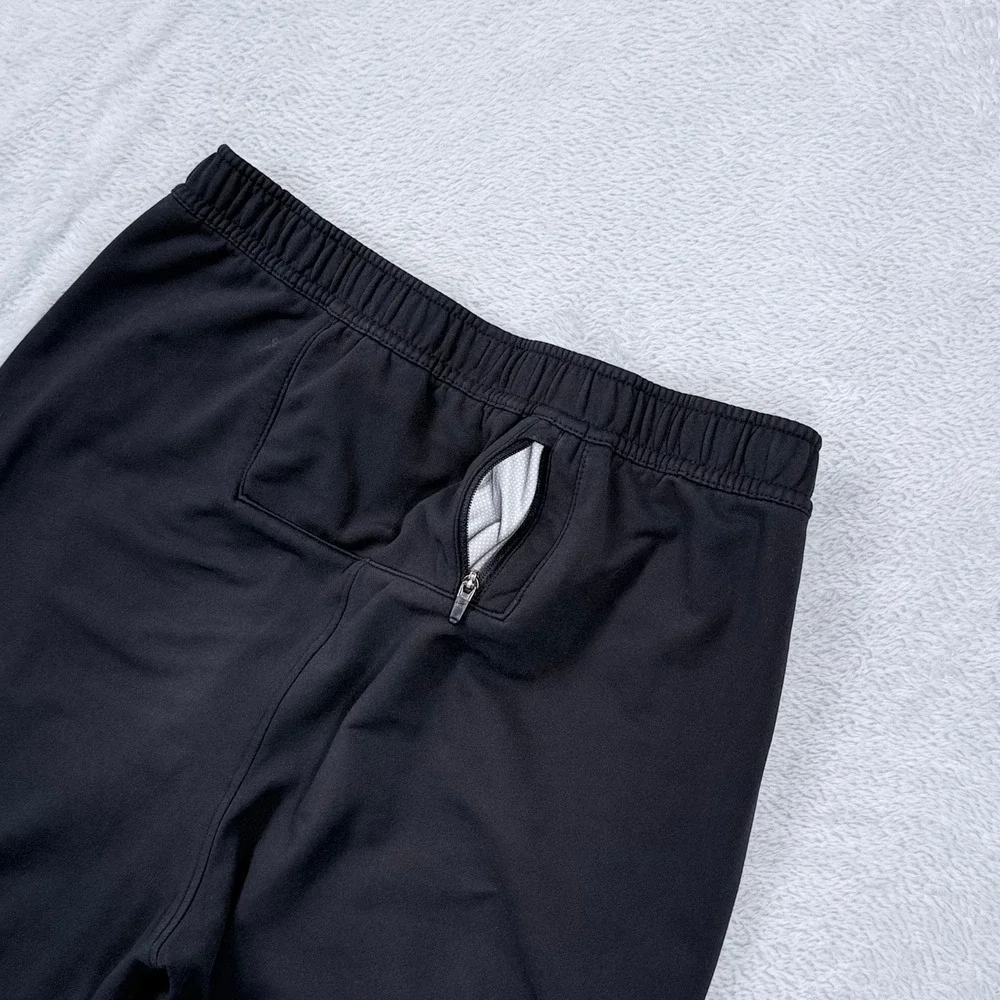 Nike Running Woven Hybrid Pants Mens Small Black Reflective Ankle Zip Joggers